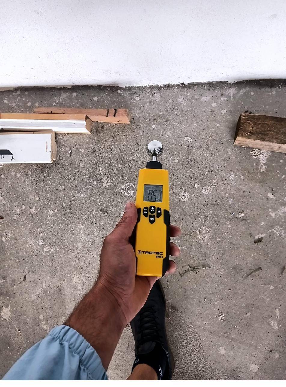 Feuchtigkeitsmessung Untergrund mit Trotec BM31